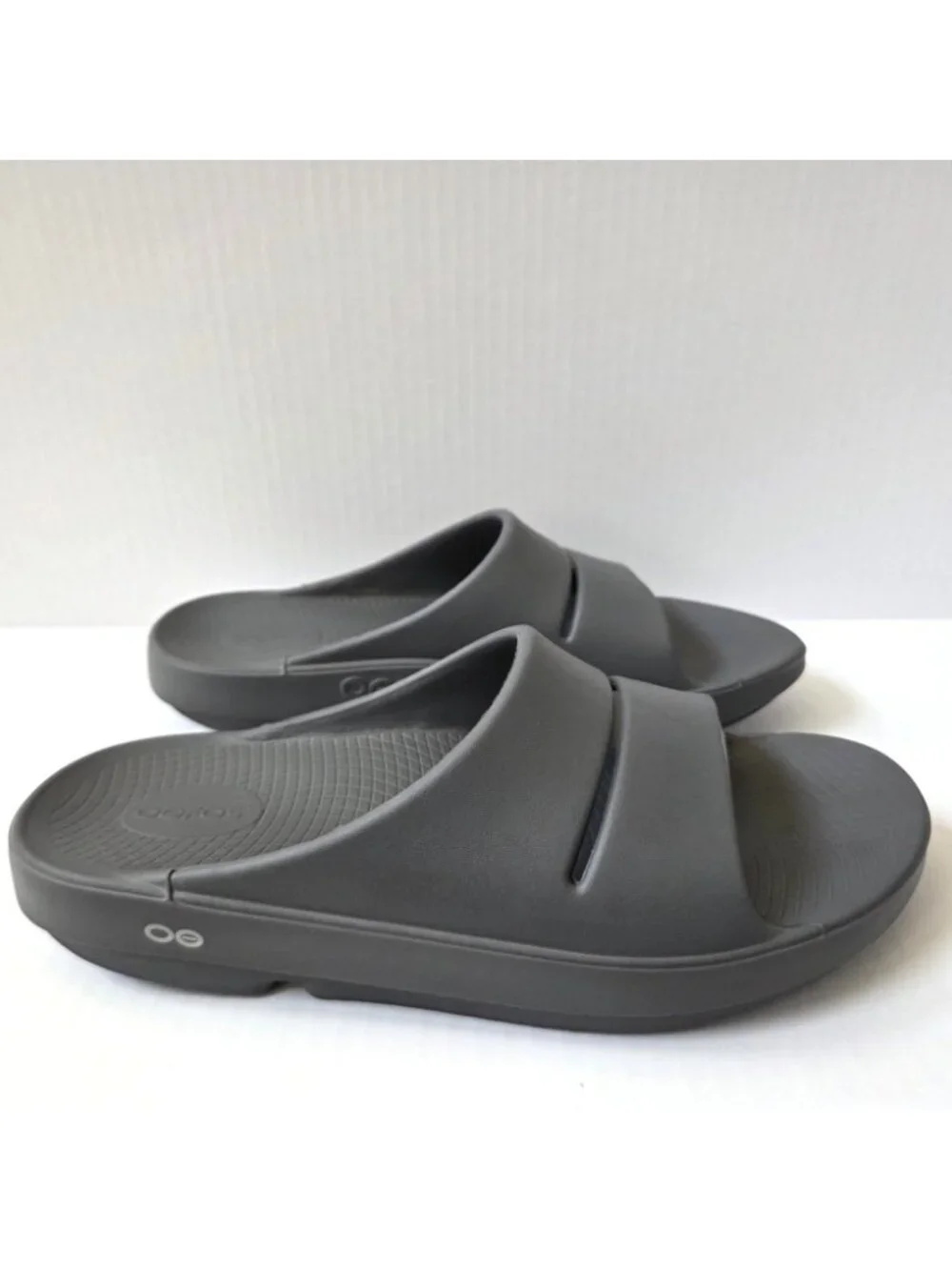 Oofos Ooahh Slide Sandals Mens 11 Gray Recovery Comfort Shoes Womens 13
